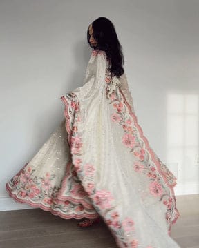 Fiza-E-Chand Ivory Bloom Anarkali