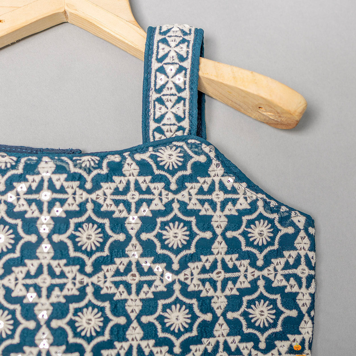 Rama Embroidered Lehenga Choli for Girls