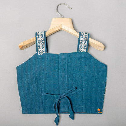 Rama Embroidered Lehenga Choli for Girls