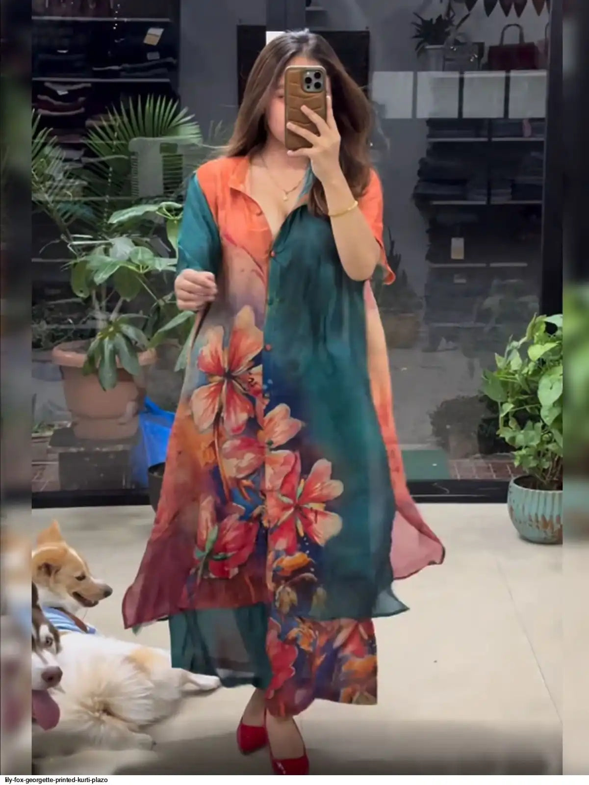 UPGRADE FOX GEORGETTE PRINTED KURTI PLAZO