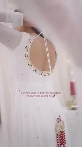 New Designer Collection In Faux Georgette With Embroidery Sequence Work Gown And Dupatta Set Fully Stitched Ready To Wear