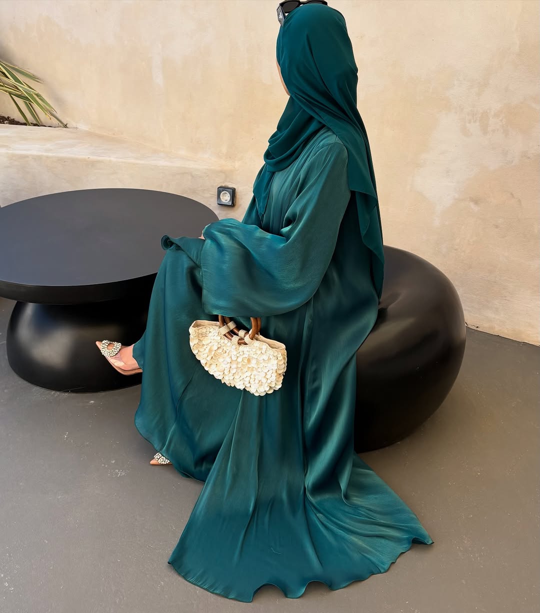 Emerald Shimmer  Abaya