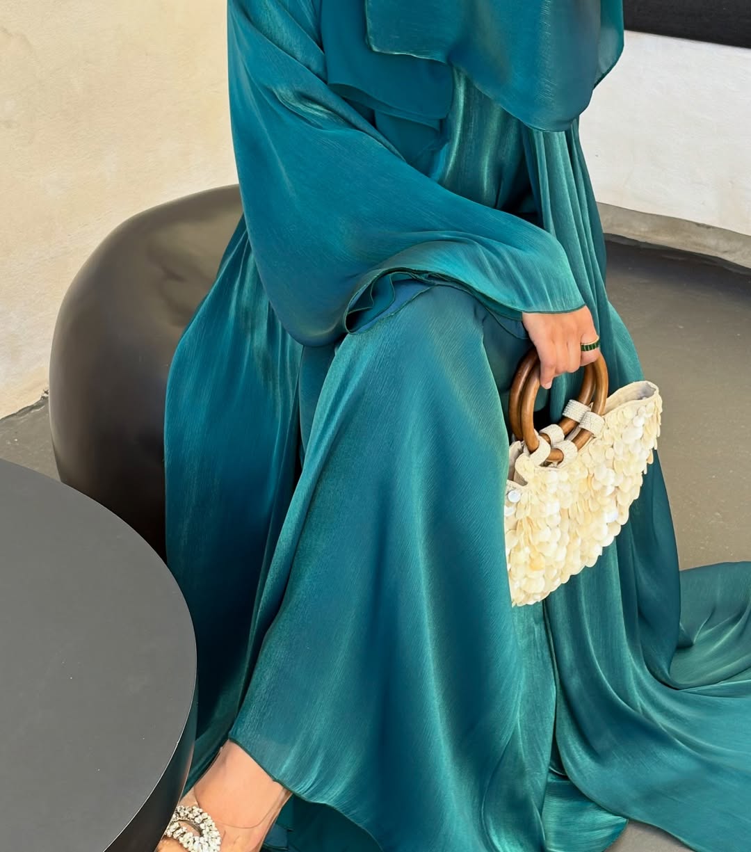 Emerald Shimmer  Abaya