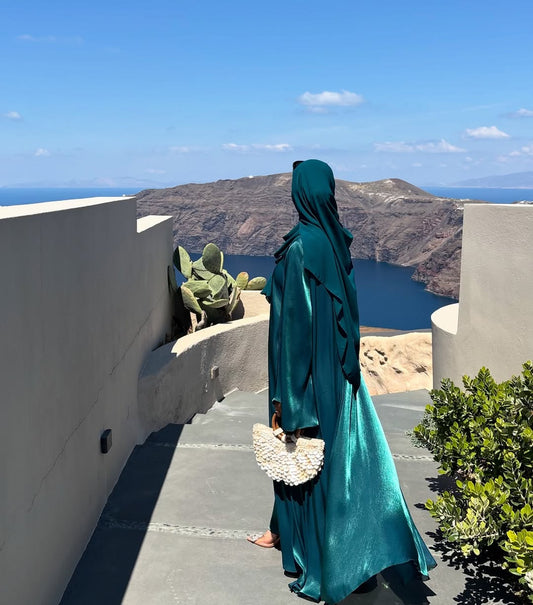 Emerald Shimmer  Abaya